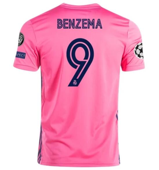 Real Madrid Away Kit Soccer Jersey KARIM BENZEMA #9 2020/21